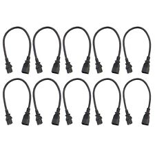 (10) Pack of C13 to C14 AC Power Cord 1.5' Foot Short 16AWG Cable picture