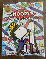 PEANUTS Snoopy Yearn 2 Learn Master Snoopy's Coloring Book Rare NEW SEALED picture