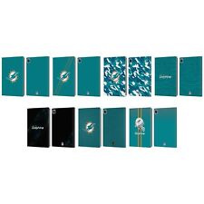 OFFICIAL NFL MIAMI DOLPHINS LOGO LEATHER BOOK WALLET CASE COVER FOR APPLE iPAD picture