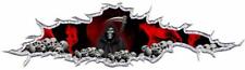 Red Smoke Skull Sticker Decal (Select your Size) picture