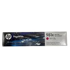 Genuine HP 981X High Yield PageWide 556 586 Ink Cartridge Magenta L0R10A  NEW picture