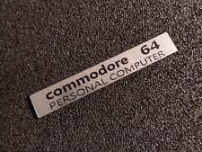 Commodore C64 Silver Black Label / Aufkleber / Sticker / Badge / Logo [242f] picture