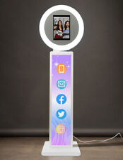 White Tower Ipad Photo Booth Shell with Ring light for Full Size iPad Photobooth picture