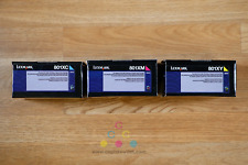 Lexmark 801X/CMY Extra High Yield Return Program Toner Cartridges CX510 Printers picture