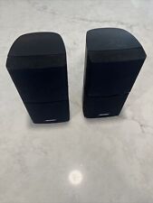PAIR(2) OF BOSE DOUBLE CUBE ACOUSTIMASS LIFESTYLE SPEAKERS. BLACK. WORKS GREAT  picture