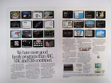 Apple IIC 1985 Vintage Ad 9 x 6.75 #3 - Two Pages - Original Clip - Rare picture