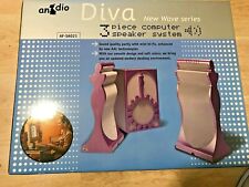 VINTAGE NEW ANDIO FLAT PANEL PC MULTIMEDIA SPEAKERS WITH SUBWOOFER RETAIL WAVE P picture