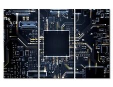 3 Pieces Motherboard Digital Chip Wall Decor for Living Room Computer Process... picture