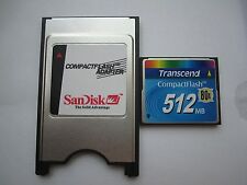 Transcend 512MB 80X Compact Flash +ATA PC card PCMCIA Adapter JANOME Machines picture