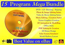 Video Editing & Movie Maker Software Part of 15 PROGRAM MEGA BUNDLE Windows DVD picture