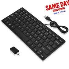 Mini USB Wired Compact Keyboard f/ PC Laptop 78 Keys Waterproof Type-C Adapter picture