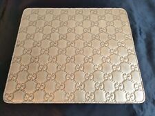 GUCCI Mouse Pad Leather Guccissima GG Logo Gold picture