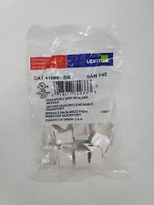 New Leviton CAT 41084-BW SAN 142 QuickPort Snap-In Blank Module Lot Of 2 Bags picture