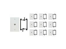 Buyer's Point 10 Pack Cat6 Wall Plate 1 Port with Mounting Bracket - White picture