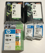 HP 98 Black Twin Pack Ink Cartridge Lot Set of 4 Exp. 2011-12 picture