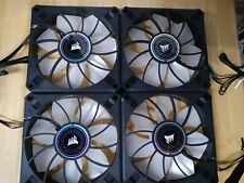 Set of 4 RGB  fans new Corsair 120mm ,12v DC 0.3A . 4pins. 4050 picture