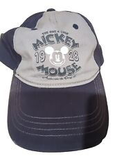 Disney Parks Mickey Mouse Distressed Navy Adjustable Baseball Cap Hat Adult picture