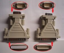 2 pcs  1 DB25 Female to DB9 male and 1 DB25 Male to DB9 Male Adapters  picture
