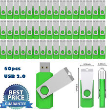 Christmas 50PCS 64GB Metal Swivel USB Flash Drive Memory Stick Thumb Drive Green picture