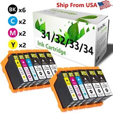 12PK Dell 31/32/33/34 Ink Cartridge Work With Dell V525w Printer picture