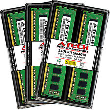 A-Tech 24GB 6x 4GB PC3-14900E ECC Unbuffered DDR3 1866MHz DIMM Server Memory RAM picture