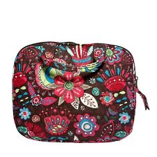 Vera Bradley Brown Pink Quilted Cotton iPad Tablet Cover Carrier Handbag picture