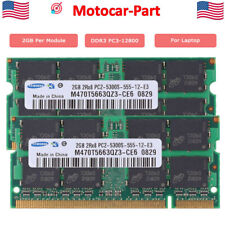 2pcs 2GB Laptop RAM For Samsung DDR3 PC3-12800S 1600MHZ Memory QC Tested picture