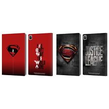 OFFICIAL JUSTICE LEAGUE MOVIE SUPERMAN LOGO ART LEATHER BOOK CASE FOR APPLE iPAD picture