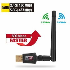 AC600 Mbps Dual Band 2.4/5Ghz USB W/Antenna WiFi Adapter For Dell HP Lenovo Asus picture