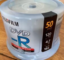 Fuji 4.7GB 8x DVD-R White Thermal Printable Surface Bulk 50 Pk 25302491 New picture
