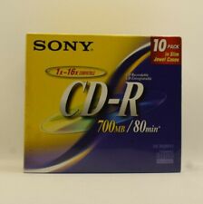 Sony High Speed CD-R 10-Pack 700MB Music 80 Min. 1-24x Speed Sealed picture