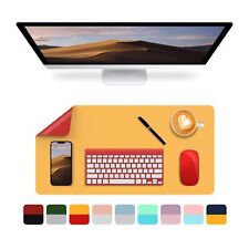 Leather Desk Pad ProtectorPU Leather Dual Side Large Mouse Pad Non-Slip and W... picture