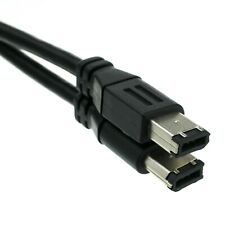 6FT  Firewire 400 6 Pin TO 6 Pin cable  IEEE-1394a Black 10E3-01106 picture