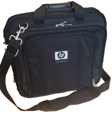 HP Laptop Case Canvas Travel Bag Shoulder Strap Organizer Padded 13 x 16 Black picture