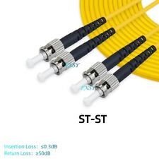 5Pcs 1m 2m 3m 5m 10m 15m ST UPC to ST UPC Duplex SM OS2 Fiber Optic Patch Cord picture
