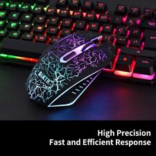 BAKTH Multiple Color Rainbow LED Backlit USB Wired Gaming Mouse 2400 DPI picture