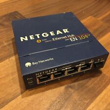 Netgear Blue 4-Port EN104TP Ethernet Hub 10 Mbps RJ-45 NO POWER CABLE UNTESTED picture