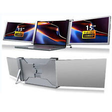 15'' Triple Extender Portable Laptop Monitor 1920*1080 Dual Dispaly Screen Z9V7 picture