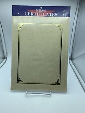 10 Brilliant BLANK AWARD CERTIFICATES GOLD BORDER READY PRINTER SEALED PACKAGE picture