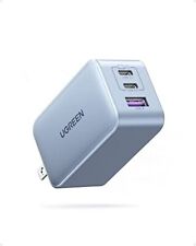 65W USB C Charger, 3 Ports GaN Fast Charger Block, Compact Foldable Charger picture