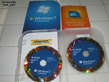 Microsoft Windows 7 Professional Full 32 & 64 bit DVD MS WIN PRO=NEW RETAIL BOX= picture