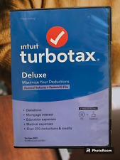 TurboTax Deluxe 2021 - Federal - E-File Sealed Intuit Windows/Mac CD 