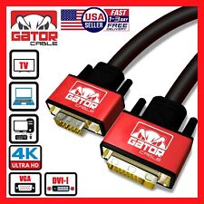 DVI-I 24+5 Dual Link Male to VGA Cable Cord Male Video Monitor Adapter PC 6FT picture