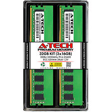 A-Tech 32GB 2x 16GB 2Rx8 PC4-25600 DDR4 3200 ECC UDIMM ECC Unbuffered Memory RAM picture