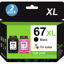 1-3PK 67XL XXL Black& Color Ink for HP Deskjet Plus 4155e 4122 4132 4155 Printer picture