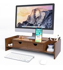 Crestlive Products Monitor Stand Riser, Bamboo Computer Desk Organizer with A... picture