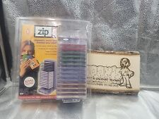 Iomega Zip Disks 100 MB Multicolored with Tower NOS Genuine Missing 2 Disks picture