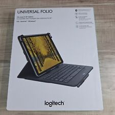 Logitech Universal Folio Case Bluetooth Wireless Keyboard Fits 9-10