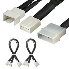 (2 Pack 4 Pin Molex to 3X PWM Fan Splitter Cable, 12 inch picture