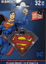NEW EMTEC SUPERMAN 32GB USB FLASH DRIVE / KEYCHAIN picture